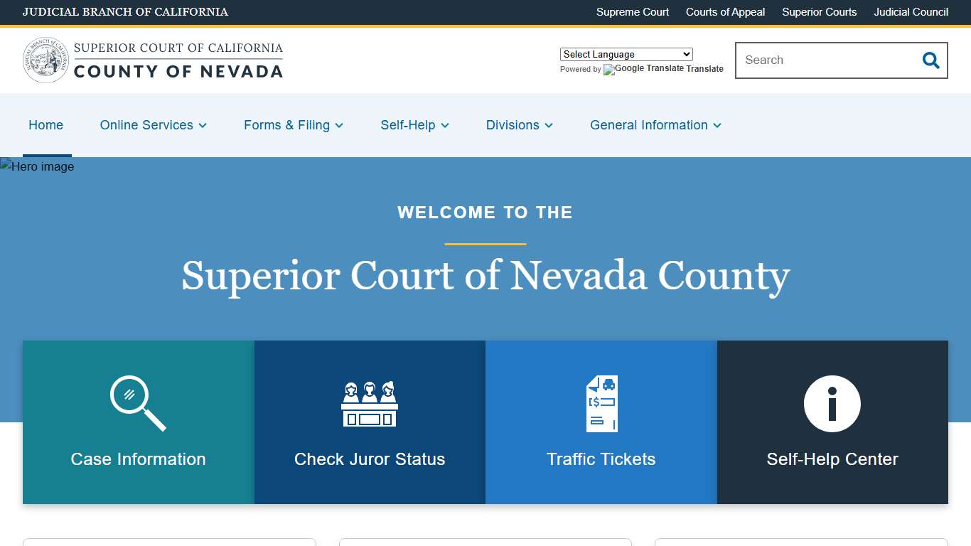 Home Superior Court of California County of Nevada